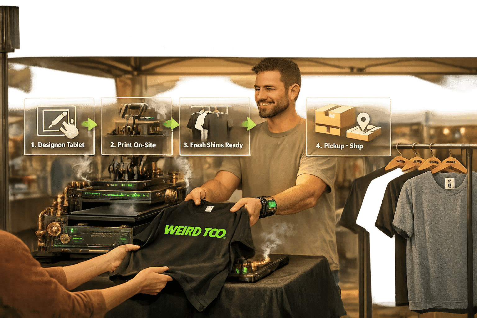 Best On-Demand Clothing for Community Market Vendors Events